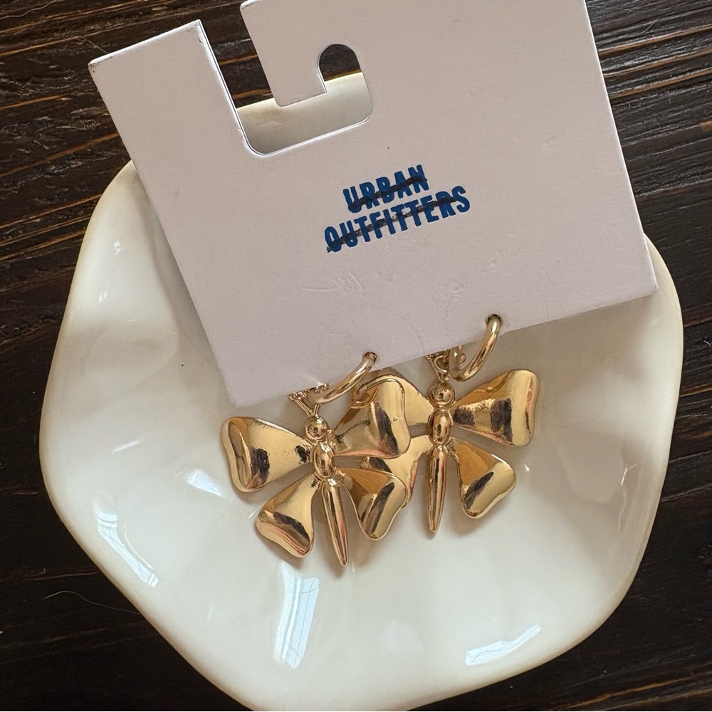 Urban Outfitters Gold Butterfly Earrings